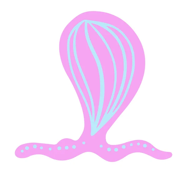 Χαριτωμένο μέδουσες χαρακτήρα κινουμένων σχεδίων θαλάσσια ζώων διανυσματική απεικόνιση medusa απομονωμένο σε λευκό φόντο — Διανυσματικό Αρχείο