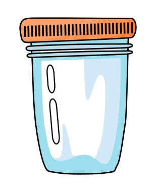 Beyaz arka planda izole edilmiş ahşap vida kaplı boş cam kavanoz, çevre dostu kavram