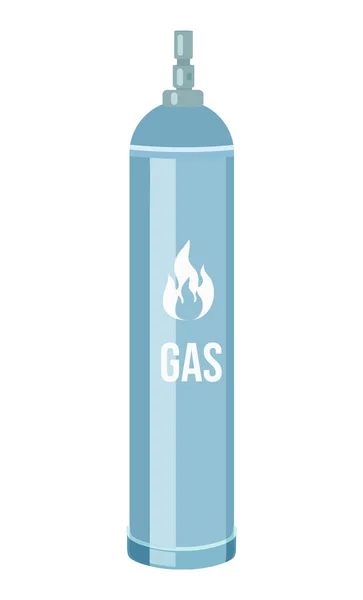 Gaz silindirli vektör tankı. Propan şişesi ikon kutusu. Oksijen gazı silindir yakıt deposu — Stok Vektör