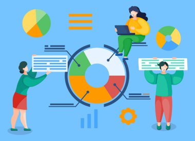 Web Sitesi Vektörü için Veri Analizi Diyagramı Şeması