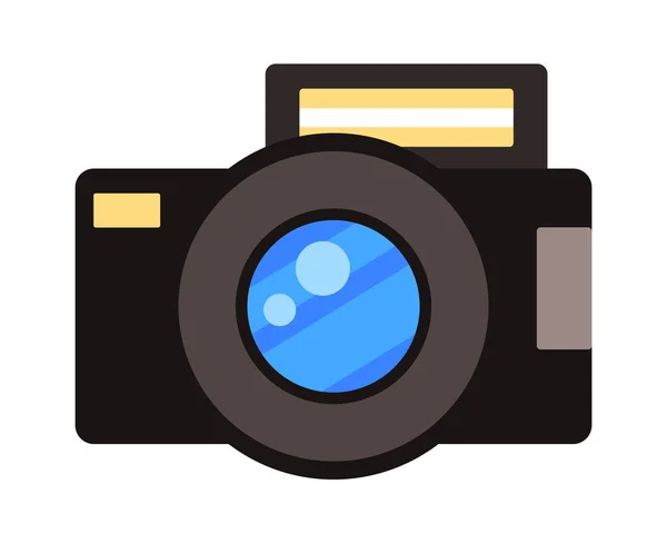 Ícone de vetor de reflexo ou câmera digital para fotografar ou vídeo isolado em fundo branco —  Vetores de Stock