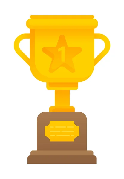 Golden Cup Award Isolated Prize for First Place — Stock Vector