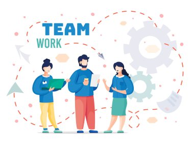 Ekip çalışanları projeyi tartışıyor, fikirleri paylaşıyor, iletişim kuruyor, iş birliği yapıyor.