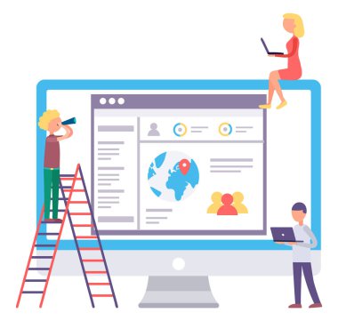 Bilgisayar Vektörü ile İş Adamları Oluşturma