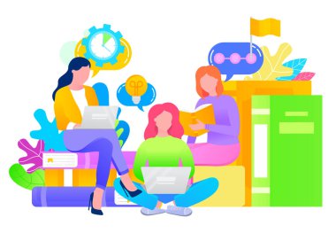 Dizüstü bilgisayar kullanarak Öğrenen ve Okuyan Öğrenciler