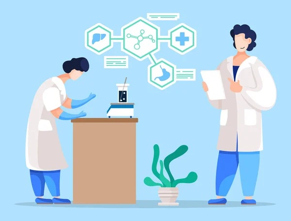 医学实验室研究与实验病媒 — 图库矢量图片