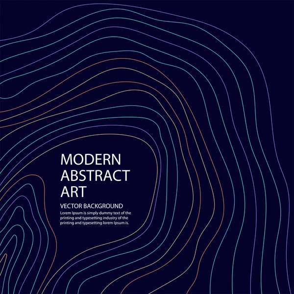 Abstract Doodle Gebogen Concentrische Cirkels Achtergrond Futuristische Geolocatie Met Golvend — Stockvector