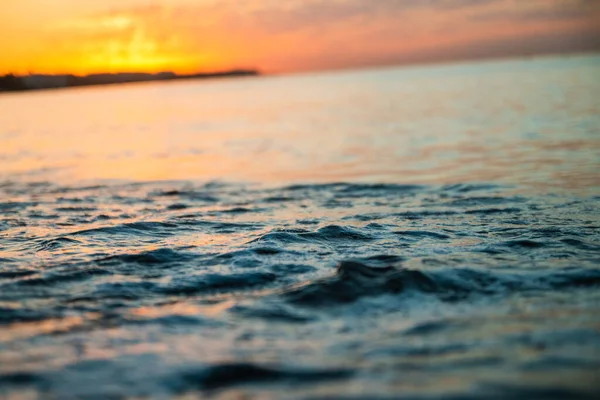 Nascer Sol Sobre Ondas Mar Espanha — Fotografia de Stock