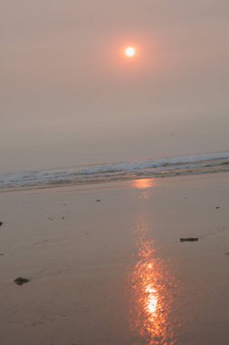 Sahilde güzel gün batımı