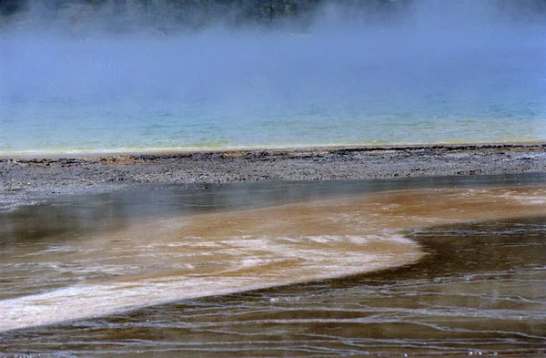 Grand Prismatic Spring Yellowstone National Park Landscape Geysers — Stock Photo, Image