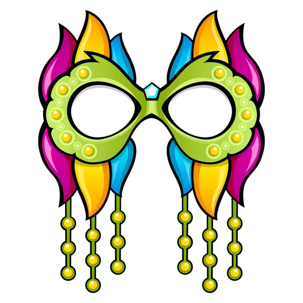 Hermoso Vector Colorido Carnaval Máscara — Vector de stock