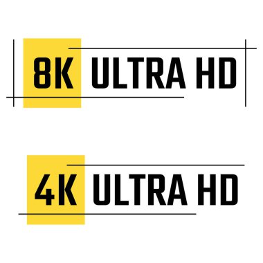 8k ve 4k ultra hd simgesi