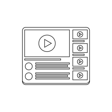 Ana hatlı video servis simgesi. - Temiz. Vektör.