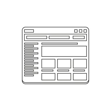 Özet web sitesi simgesi. - Temiz. Vektör.