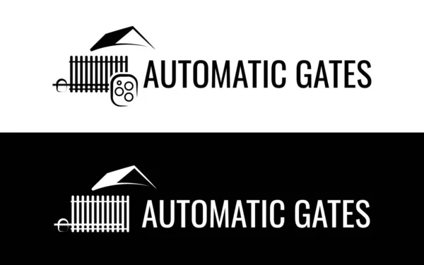 Otomatik kapı logosu. Sürgülü kapı sistemi.