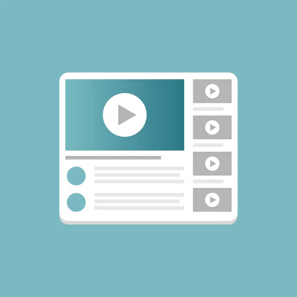 Düz video servis simgesi. - Temiz. Vektör.