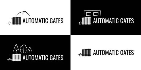 Logo Moderno Puerta Automática Sistema Puerta Corredera — Archivo Imágenes Vectoriales