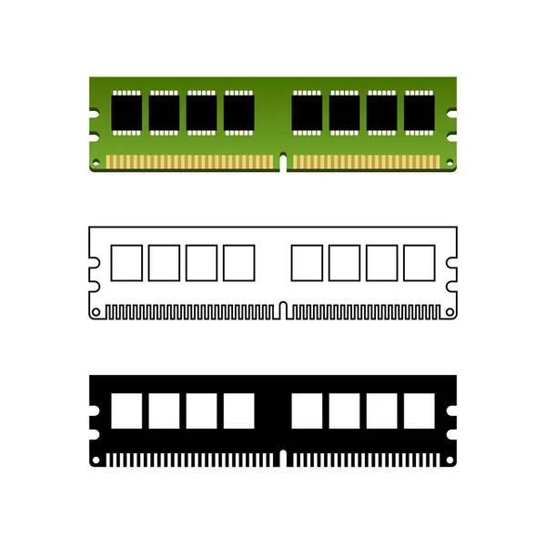 Icono Del Módulo Memoria Ram Vector — Archivo Imágenes Vectoriales
