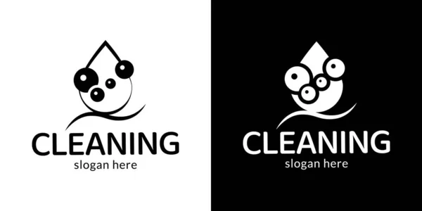 创意清洁公司的标志类型 — 图库矢量图片