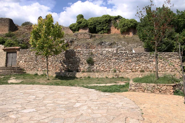 Detalhes Das Casas Riopar Viejo Com Revestimento Pedra Natural — Fotografia de Stock