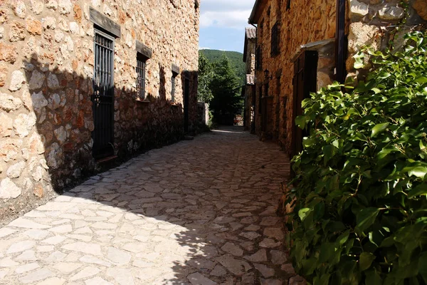 Detalles Las Casas Riopar Viejo Con Revestimiento Piedra Natural — Foto de Stock