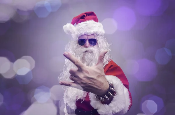 Cool рок Санта Клауса — стокове фото