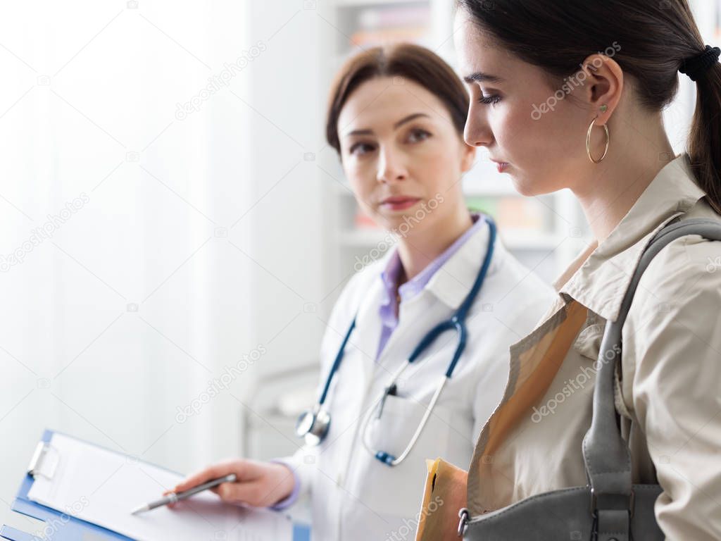 Doctor meeting a patient in the office