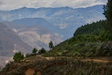 Sonche Kanyonu, Mirador de Huancas 'tan nefes kesici derinliğini ve büyüklüğünü gözler önüne serer. Dik kayalıklar vadinin aşağısına inerken, And 'ın geniş manzarası daha da ötesine uzanır.