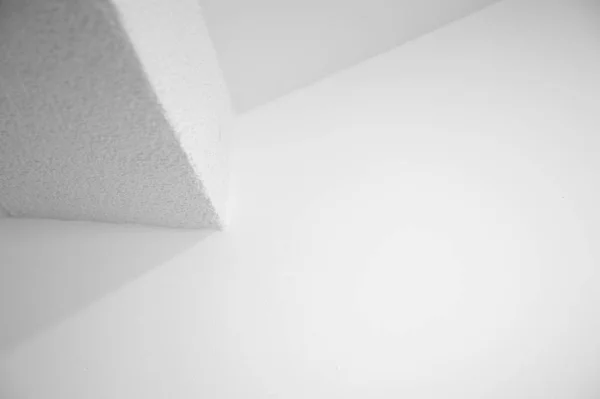 light and shadow on corner of ceiling of white minimalism style of home interior architecture background