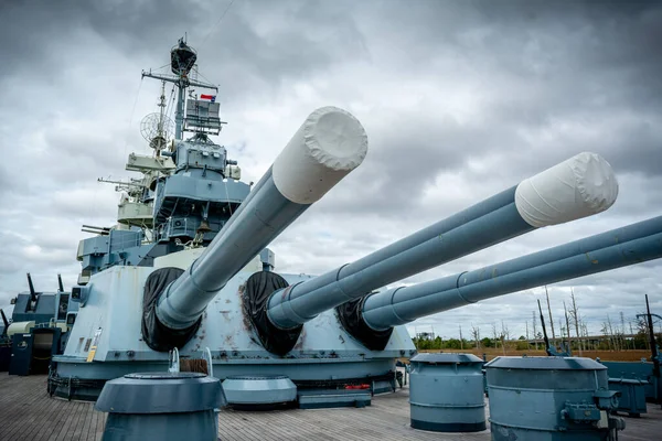 Wilmington Carolina Norte Eua Agosto 2019 Uss North Carolina — Fotografia de Stock