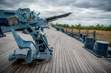 Wilmington, Kuzey Carolina / ABD 5 Ağustos 2019: USS North Carolina (BB-55)