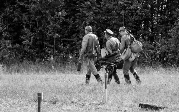 Солдаты Остановились 1941 Году — стоковое фото