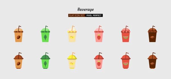 renk düz simge seti, içecek içeceği, kafe, fincan, kahve, çay, çikolata, meyve suyu, izole vektör tasarımı, 64 piksel mükemmel, Dijital Tasarım, web sitesi, uygulama ve Fiziksel Tasarım, baskı, ürün, ambalaj, diğer
