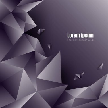 koyu kristal çokgen soyut arkaplan, 3d mineral çerçeve, web sitesi kapağı poster broşürü ve daha fazlası için alan şablonu, vektör tasarımı 