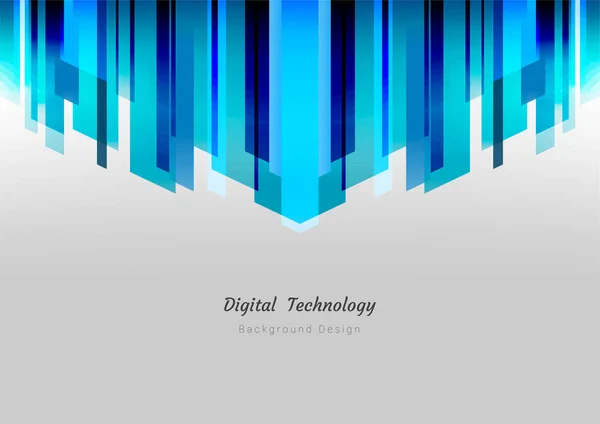 Blaue Digitale Technologie Rechteck Geometrischen Abstrakten Hintergrund Weißen Raum Corporate — Stockvektor