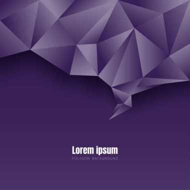 Menekşe monoton kristal çokgen soyut arkaplan, 3d üst duvar kağıdı, web sitesi kapağı poster broşürü ve daha fazlası için yer şablonu, vektör tasarımı