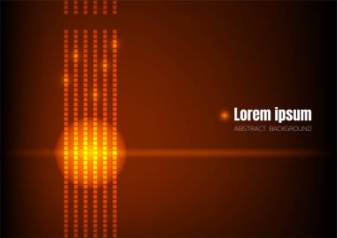 turuncu müzik gitar telleri piksel arkaplan, kare geometrik dijital uzay duvar kağıdı, web sitesi kapağı poster broşürü ve daha fazlası için şablon, düz vektör grafik tasarımı 