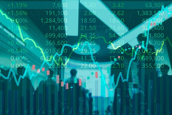 Stock Trader Business Men Analyzing Stock Chart Stock Market Data Jogdíjmentes Stock Fotók