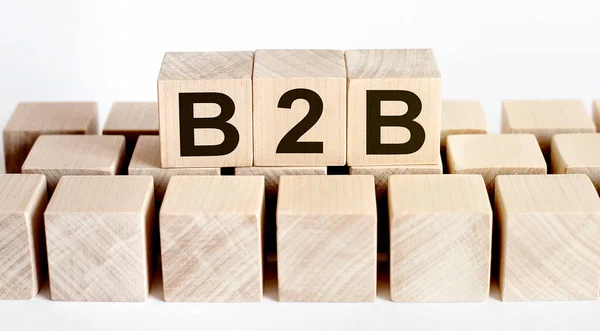 Słowo B2B Drewnianych Bloków Biurku Koncepcja Optymalizacji Wyszukiwarki Biznes — Zdjęcie stockowe