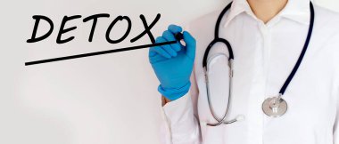Doktor kelime Detox 'u yazıyor, Tıbbi konsept