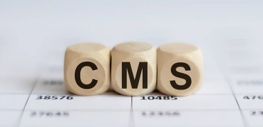 Tahta küp bloklarda CMS metni