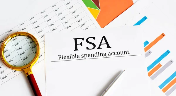 Paper Flexible Spending Account Fsa Table — Stock Photo, Image