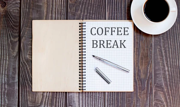 Word Writing Text Coffee Break Con Penna Caffè Concetto Business — Foto Stock