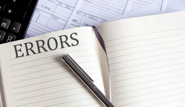 ERRORS hakkında Araçlar ve Notlar içeren Not Defteri. İş