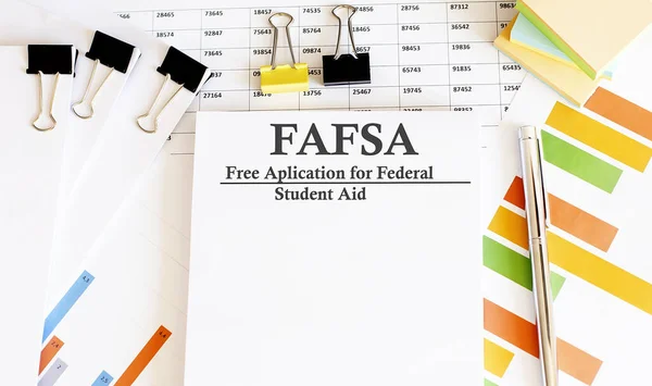 Paper Corrective Preventive Fafsa Action Plans Table Charts — Stock Photo, Image