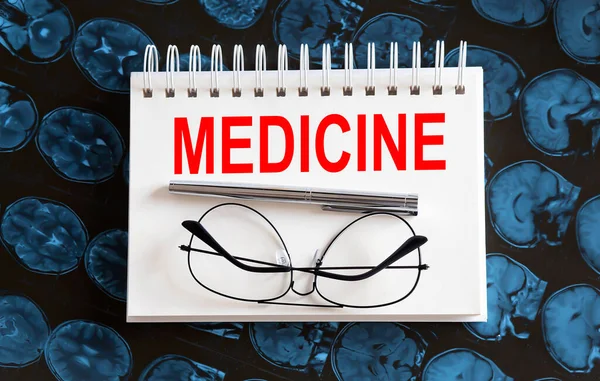 Tekst Medicine Mri Achtergrond Medisch Concept — Stockfoto