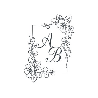 Vintage monogram şablonu