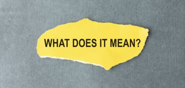 Yırtık kahverengi kağıtta ne anlama geliyor?