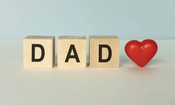 Father Day Message Coffee Cup Wooden Blocks — Stock Photo, Image