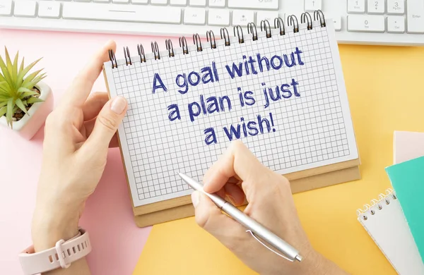 Goal Plan Just Wish — Stock Photo, Image